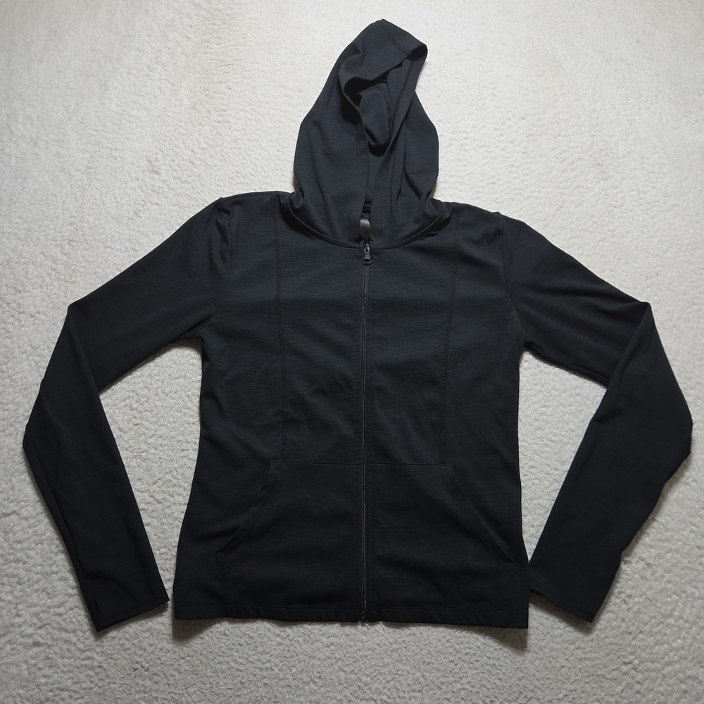 Beyond Yoga Hoodie Sweatshirt Women's Medium Full Zip Black Performance Stretch